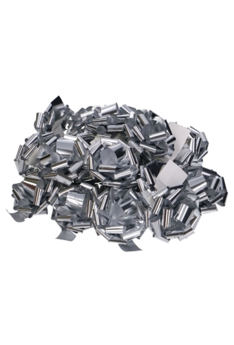 Strikje Fiocchi R70mm Lint 19mm Metallic Zilver Met Plakker 40stuks