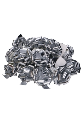 Strikje Fiocchi R70mm Lint 19mm Metallic Zilver Met Plakker 40stuks