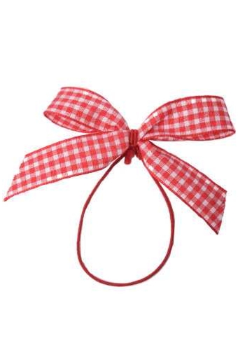 Strikje Ruit Rood Lint Met Elastiek 10cm 7x6cm 100stuks