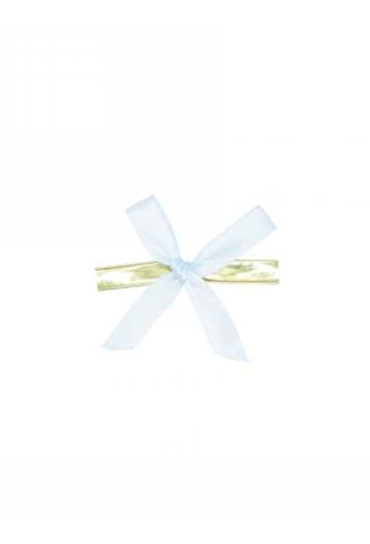 Strikje Satijn Blauw Met Clip 4.5x4.5cm 300stuks