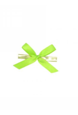 Strikje Satijn Groen Met Clip 4.5x4.5cm 300stuks