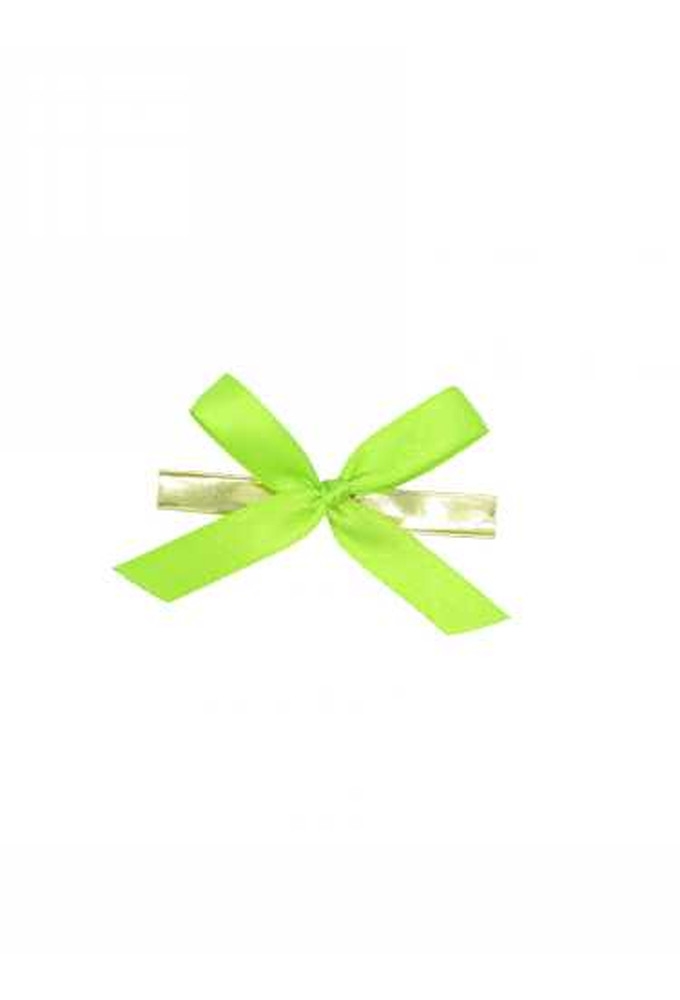 Strikje Satijn Groen Met Clip 4.5x4.5cm 300stuks