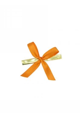 Strikje Satijn Oranje Met Clip 4.5x4.5cm 300stuks