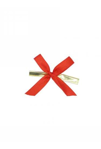 Strikje Satijn Rood Met Clip 4.5x4.5cm 300stuks