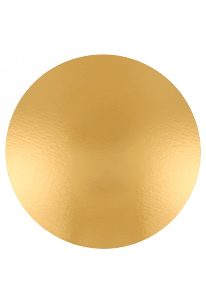 Taarten Kartonnen Bodem Zwart Glossy & Goud Metallic 28cm 100stuks