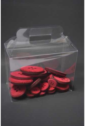 Transparant Kadodoos Koffertje 18x9x13cm 10stuks.