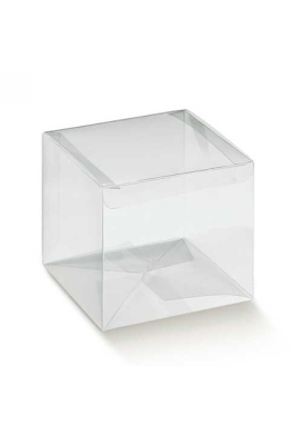 Transparant Kadodoosje Kubus PVC 9x9x9cm.10stuks
