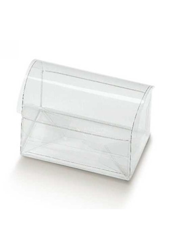 Transparant Kadodoosje Schatkistje Klein 2 bonbons 7x4.5x5.2cm.10stuks