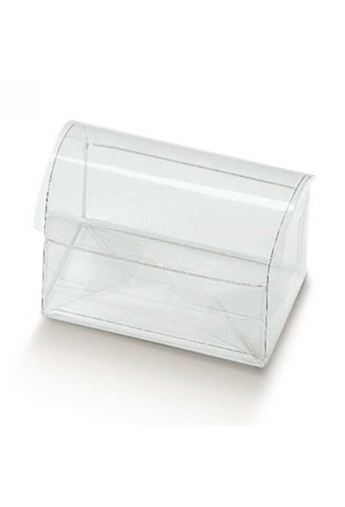 Transparant Kadodoosje Schatkistje Klein 2 bonbons 7x4.5x5.2cm.10stuks