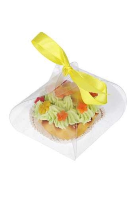 Transparant Kadodoosje Tortina Plastic 7.5x7.5x7.5cm.10stuks