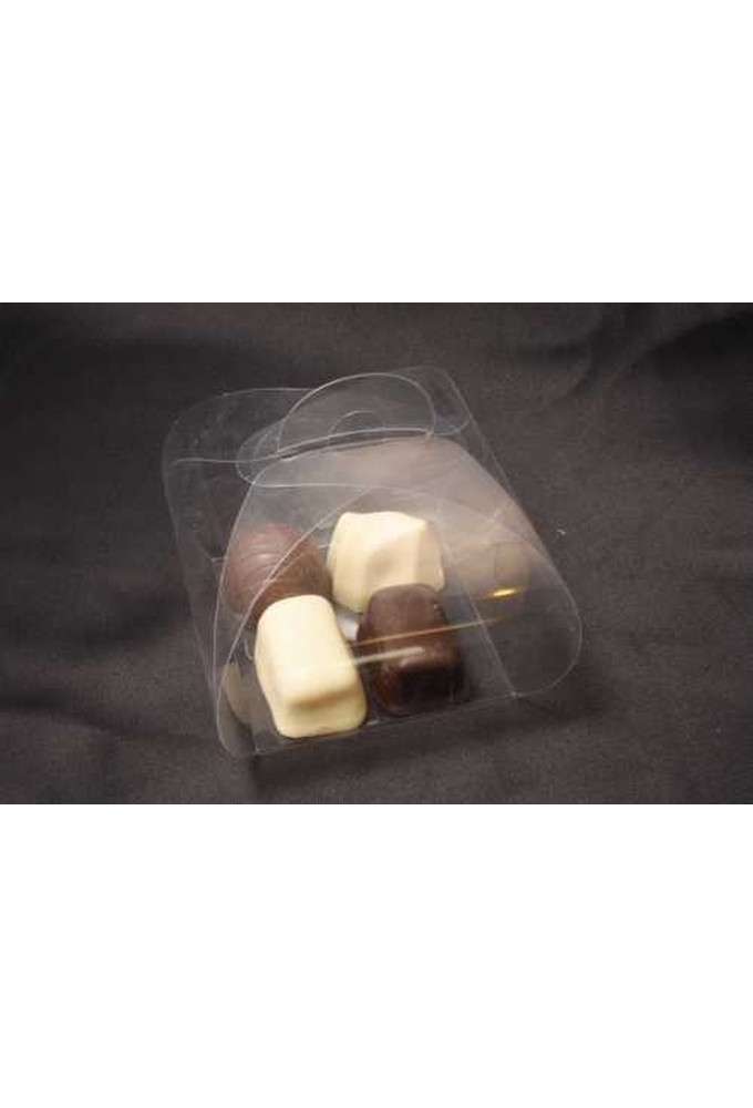 Transparant Kadodoosje Tortina Plastic 7.5x7.5x7.5cm.10stuks