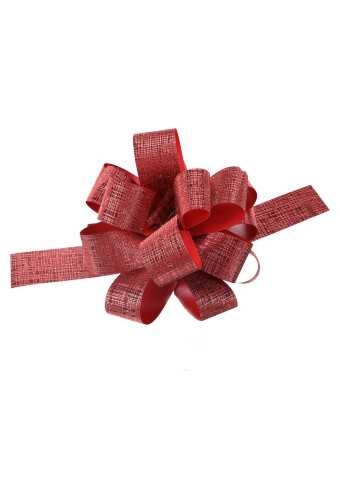 Trek Strikken Metallic Glanzend Textuur Rood 20mm lint r95mm 30stuks