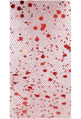 Tule Lint Rood Dots Metallic 40mm x 50 meter