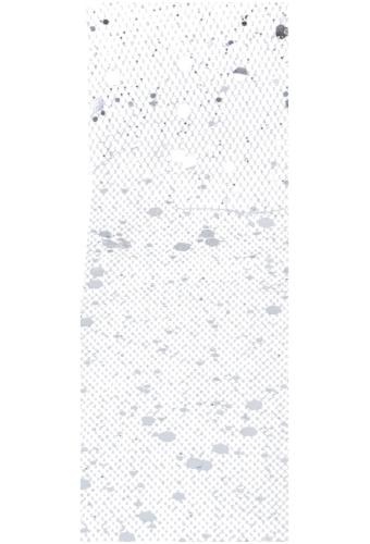 Tule Lint Zilver Dots Metallic 40mm x 50 meter