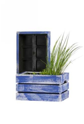 Waterkist Blauw Grenen 22x30x39cm 12stuks