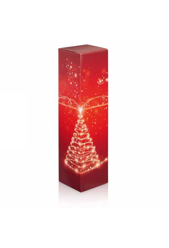 Wijndoos 1 fles Christmas Tree Rood 9x9x35.5cm 50stuks