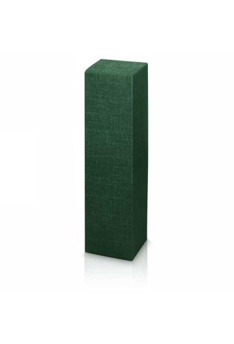 Wijndoos 1 fles Relief Groen 9x9x35.5cm 50stuks
