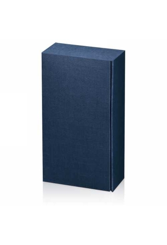 Wijndoos 2 fles Relief Blauw 36x18x9cm 25stuks