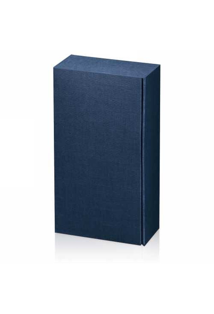 Wijndoos 2 fles Relief Blauw 36x18x9cm 25stuks