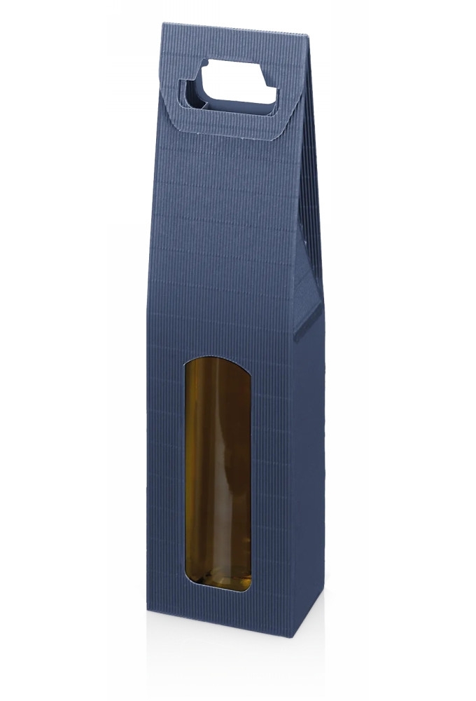 Wijndoos Modern Blauw 38x11.5x9cm 1fles 50stuks
