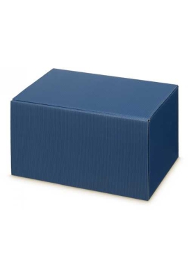 Wijndoos Modern Blauw 38x25x19cm 6 flessen 10 stuks