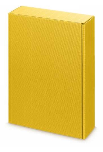 Wijndoos Modern Geel 36x25x9cm 3 fles 25stuks