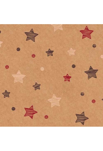 Wijndoos Naturel Stars 3 Fles 36x25x9cm 25stuks