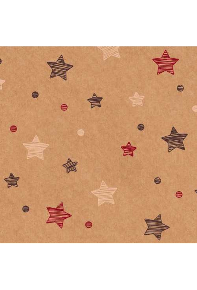 Wijndoos Naturel Stars 3 Fles 36x25x9cm 25stuks