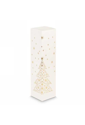 Wijndoos Seta Bianco Sterren Boom 1 Fles 35.5x9x9cm 50stuks
