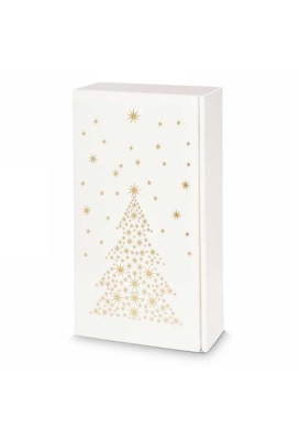 Wijndoos Seta Bianco Sterren Boom 2 Fles 36x18x9cm 25stuks