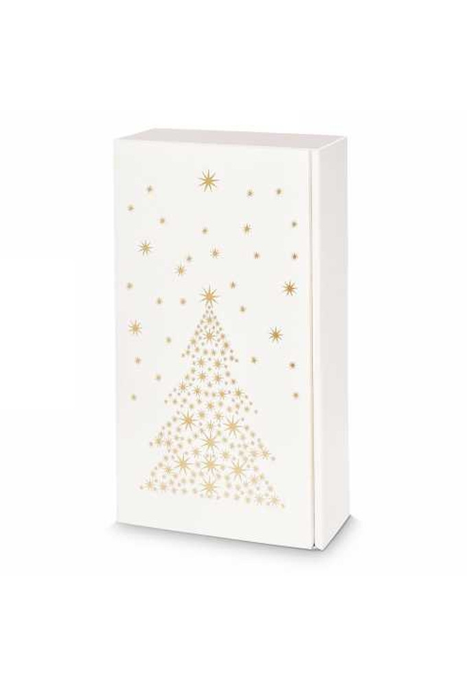 Wijndoos Seta Bianco Sterren Boom 2 Fles 36x18x9cm 25stuks