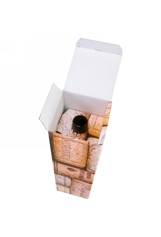 Wijndozen 1-Fles Kurk 9.5x9.5x33cm 10stuks