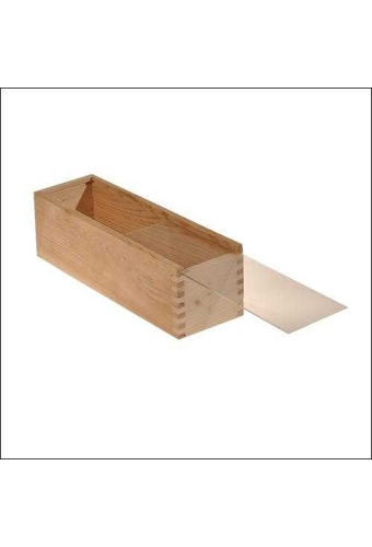 Wijnkist 1 Fles Schuifdeksel & Venster 34x9.5x9cm 10stuks