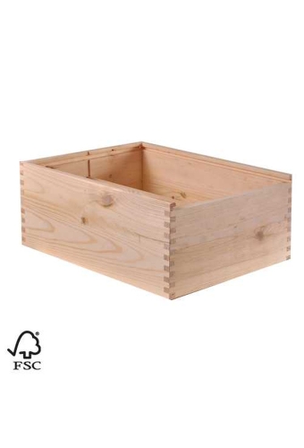 Wijnkist 2 Fles Champagne Schuifdeksel 40x24.3x12.3cm 10stuks