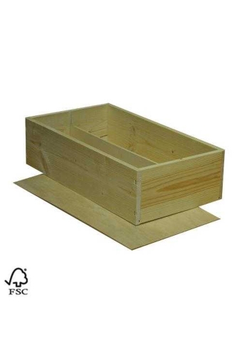 Wijnkist 2 Fles Nietdekselkistje & Deksel 34X18.2x9.5cm 10stuks