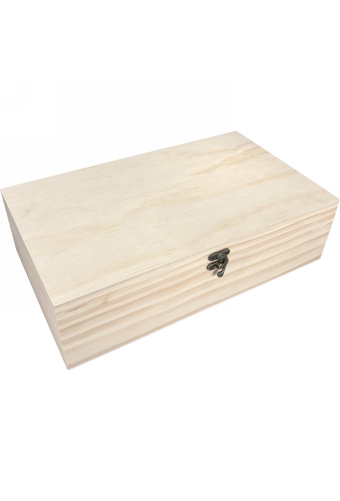 Wijnkist 2 Fles Scharnierkistje 34x18.2x10.1cm 1stuks