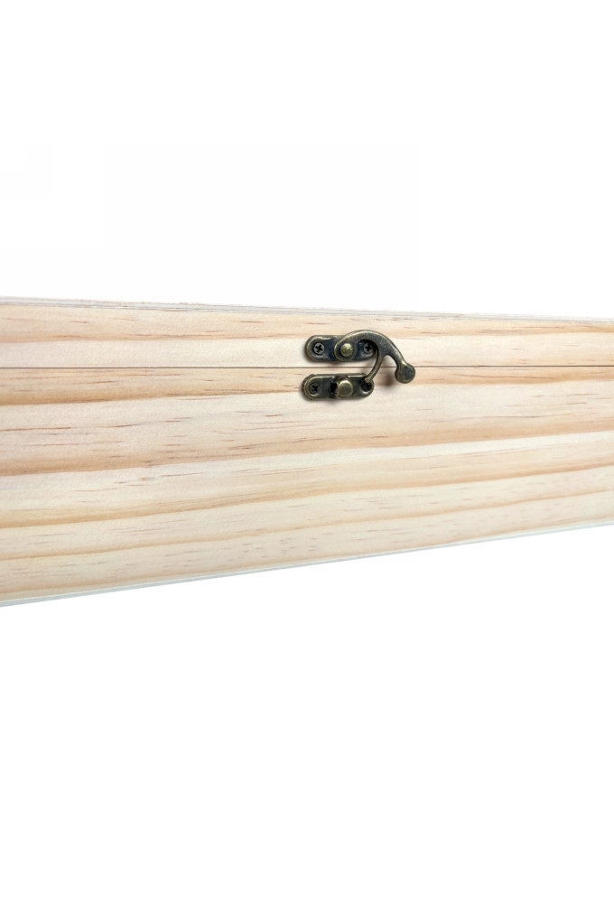 Wijnkist 2 Fles Scharnierkistje 34x18.2x10.1cm 1stuks