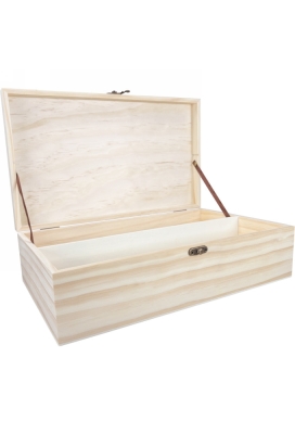 Wijnkist 2 Fles Scharnierkistje 34x18.2x10.1cm 1stuks