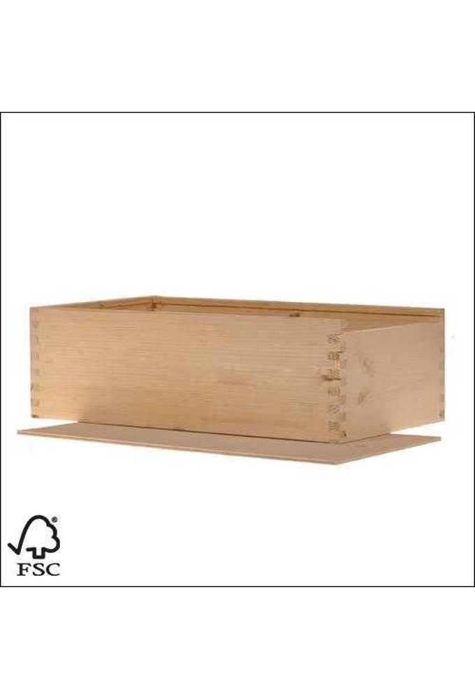 Wijnkist 2 Fles Schuifdeksel 34x18.2x9cm 10stuks