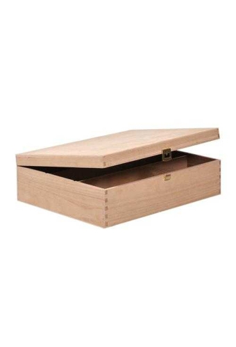 Wijnkist 3 Fles Scharnierkistje 33.5x25.5x10.1cm 10stuks