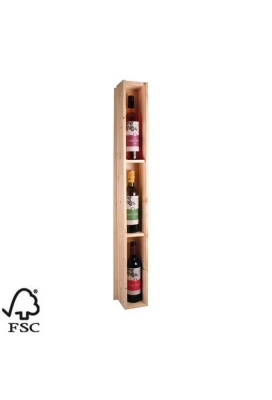 Wijnkist 3 fles Boven Elkaar 9x9.5x104.4cm 10stuks