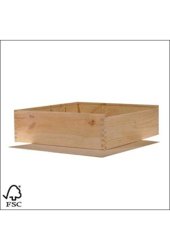 Wijnkist 4 Fles Schuifdeksel 34x37.2x9cm 10stuks