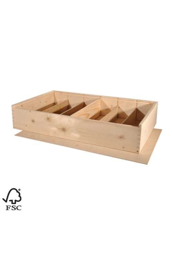 Wijnkist 6 Fles Schuifdeksel 34x56.2x9cm 5stuks