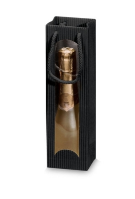 Wijntas Piccolo Champagne & Venster Zwart 7.5x6.5x26cm 20stuks