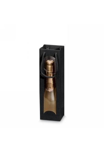 Wijntas Piccolo Champagne & Venster Zwart 7.5x6.5x26cm 20stuks