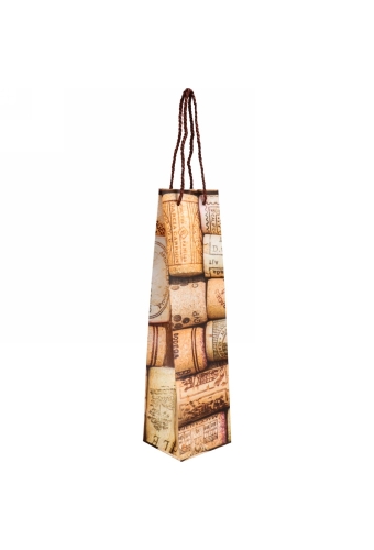 Wijntasjes 1fles Kurk10x9x38m 10stuks