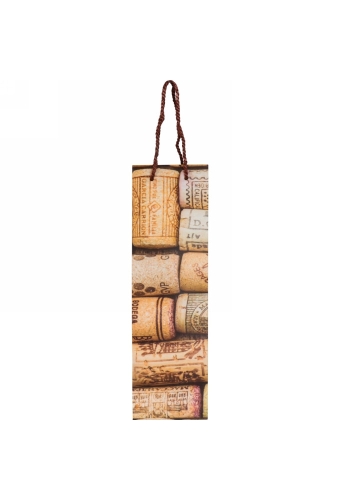 Wijntasjes 1fles Kurk10x9x38m 10stuks