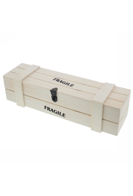 Wijnverpakking Fragile kist 1 fles naturel 37x11x10.5cm 8stuks