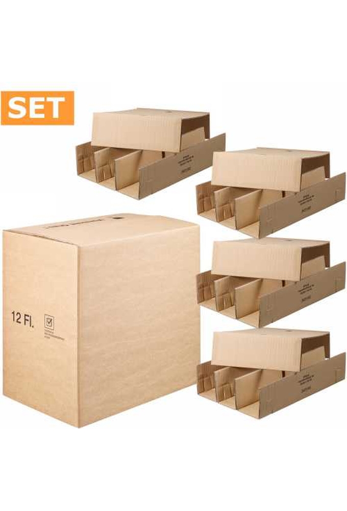 Wijnverzenddoos 12-fl & Interieur 40x28x41cm 15stuks