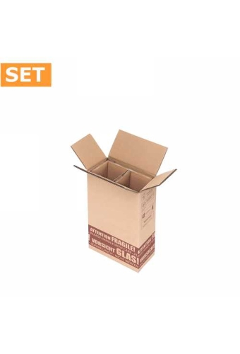 Wijnverzenddoos 2 fles & Interieur 40x20x11cm 5stuks op is op